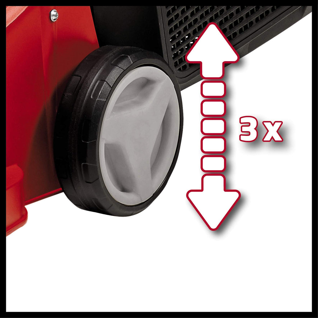 Einhell Electric Lawn Mower, 32cm Cutting Width, 30L Grass Box, 3 Cutting Height Levels - Lightweight Corded Walk-Behind Lawnmower For Small To Medium Gardens GE-EM 1032