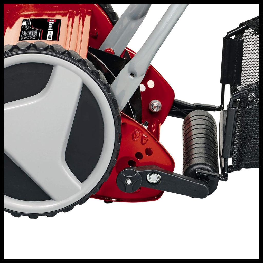Einhell Hand Push Lawnmower, Manual Lawn-Mower With 30cm Cutting Width, 16L Grass Box, 4 Cutting Height Levels, Walk-Behind Lawn Mower For Small Gardens GC-HM 300