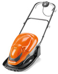 Flymo EasiGlide 300 Hover Collect Lawn Mower - 1700W/1900W Motor, 30cm Cutting Width, 20 Litre Grass Box, Folds Flat, 10m Cable Length, Orange and Grey