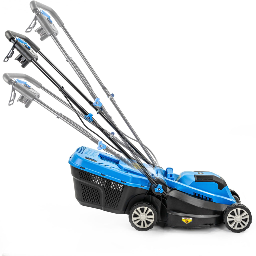 Hyundai 1300W Electric Lawn Mower – 33cm Lightweight Corded Lawnmower, 30L Grass Box, Foldable Handle, 3 Cutting Heights, Ideal for Small Gardens - 3 Year Warranty